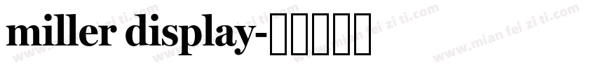 miller display字体转换